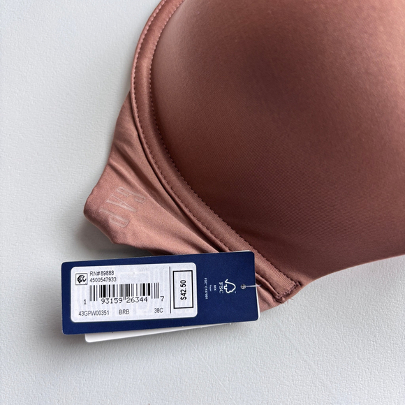 GAP GapBody Women's 38C Dark Beige Everyday Essentials T-Shirt Bra NWT - Picture 6 of 6